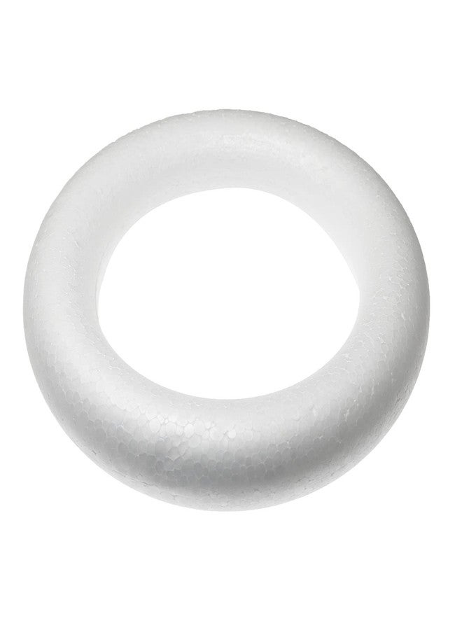 RLECS 4pcs 6.7 Inch Foam Wreath Forms for Crafts White Circles for Christmas Decorations Wreath Shaped Foam Ring - Image 4